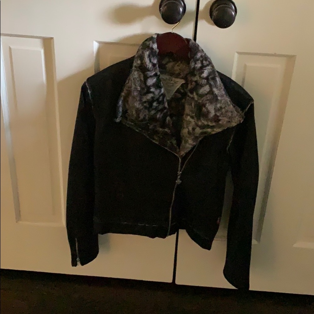 Girls T2 Love faux fur jacket - Size 14